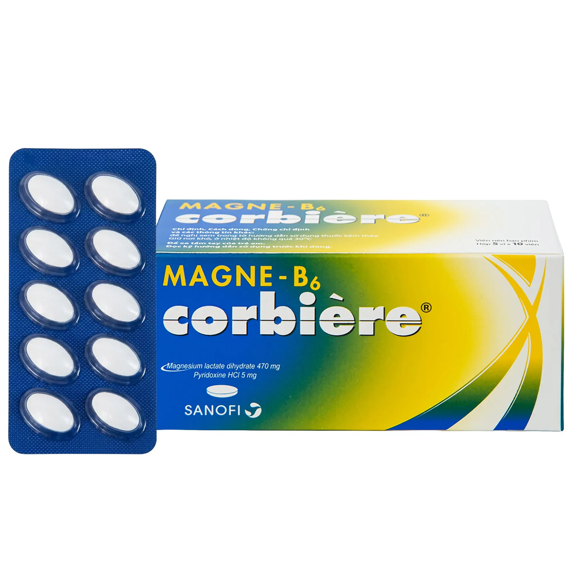 Magne-B6 Corbière Sanofi điều trị thiếu magnesi riêng biệt hay kết hợp